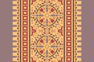 Peruvian pattern Seamless Bandana print silk Motif embroidery, Pixel Ikat embroidery Design for Print scarf hijab pattern kerchief Pixel Ikat Silk kurti model mughal patterns vector