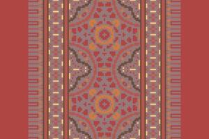 Peruvian pattern Seamless Bandana print silk Motif embroidery, Pixel Ikat embroidery Design for Print kurta pattern mughal motifs tapestry pattern floral repeat vector