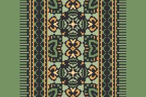 Peruvian pattern Seamless Australian aboriginal pattern Motif embroidery, Pixel Ikat embroidery Design for Print endless arabesque cloth dupatta shawl bandana print silk kurta men vector