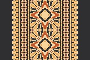 Peruvian pattern Seamless Bandana print silk Motif embroidery, Pixel Ikat embroidery Design for Print scandinavian pattern saree ethnic nativity gypsy pattern vector
