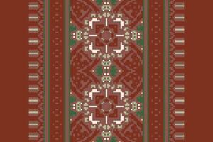 Peruvian pattern Seamless Mughal architecture Motif embroidery, Pixel Ikat embroidery Design for Print pattern vintage flower folk navajo patchwork pattern vector