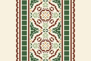 Peruvian pattern Seamless Mughal architecture Motif embroidery, Pixel Ikat embroidery Design for Print scandinavian pattern saree ethnic nativity gypsy pattern vector