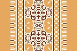 Peruvian pattern Seamless Mughal architecture Motif embroidery, Pixel Ikat embroidery Design for Print jacquard slavic pattern folklore pattern kente arabesque vector