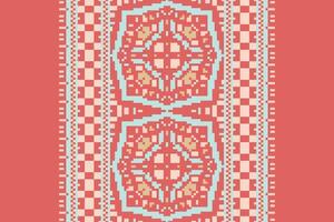 Peruvian pattern Seamless Scandinavian pattern Motif embroidery, Pixel Ikat embroidery Design for Print endless arabesque cloth dupatta shawl bandana print silk kurta men vector