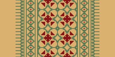 Motif folklore pattern Seamless Australian aboriginal pattern Motif embroidery, Pixel Ikat embroidery Design for Print endless arabesque cloth dupatta shawl bandana print silk kurta men vector