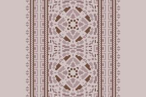 Patola sari Seamless Native American, Motif embroidery, Pixel Ikat embroidery Design for Print australian curtain pattern geometric pillow model kurti mughal flowers vector