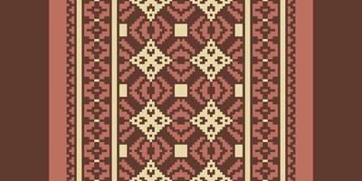 Patchwork pattern Seamless Bandana print silk Motif embroidery, Pixel Ikat embroidery Design for Print endless arabesque cloth dupatta shawl bandana print silk kurta men vector