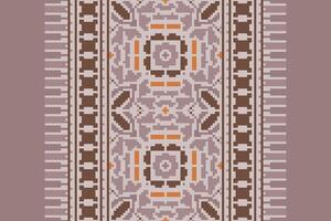 Patola sari Seamless Native American, Motif embroidery, Pixel Ikat embroidery Design for Print kurta pattern mughal motifs tapestry pattern floral repeat vector