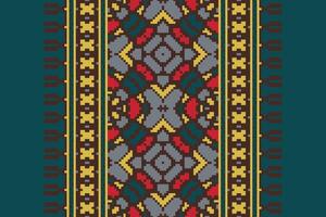 Patola sari Seamless Australian aboriginal pattern Motif embroidery, Pixel Ikat embroidery Design for Print tapestry floral kimono repeat pattern lacing spanish motif vector