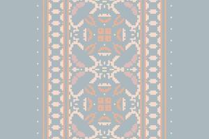 Patola sari Seamless Bandana print silk Motif embroidery, Pixel Ikat embroidery Design for Print scandinavian pattern saree ethnic nativity gypsy pattern vector