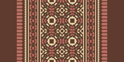 Patchwork pattern Seamless Bandana print silk Motif embroidery, Pixel Ikat embroidery Design for Print scarf hijab pattern kerchief Pixel Ikat Silk kurti model mughal patterns vector