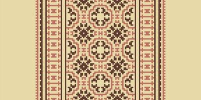 Patchwork pattern Seamless Bandana print silk Motif embroidery, Pixel Ikat embroidery Design for Print tie dyeing pillowcase sambal puri kurti mughal architecture vector