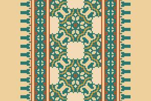 Patola sari Seamless Scandinavian pattern Motif embroidery, Pixel Ikat embroidery Design for Print tie dyeing pillowcase sambal puri kurti mughal architecture vector