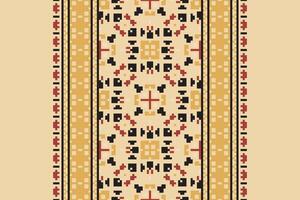 Patola sari Seamless Scandinavian pattern Motif embroidery, Pixel Ikat embroidery Design for Print egyptian hieroglyphs tibetan geo pattern vector