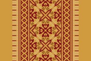 Kilim Pattern Seamless Bandana print silk Motif embroidery, Pixel Ikat embroidery Design for Print tie dyeing pillowcase sambal puri kurti mughal architecture vector