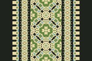 Kilim Pattern Seamless Native American, Motif embroidery, Pixel Ikat embroidery Design for Print scandinavian pattern saree ethnic nativity gypsy pattern vector