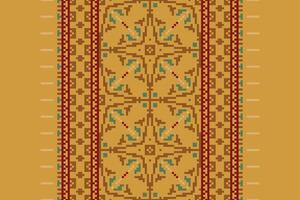 Kilim Pattern Seamless Bandana print silk Motif embroidery, Pixel Ikat embroidery Design for Print pattern vintage flower folk navajo patchwork pattern vector