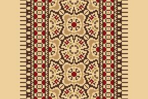 Kilim Pattern Seamless Mughal architecture Motif embroidery, Pixel Ikat embroidery Design for Print lace pattern turkish ceramic ancient egypt art jacquard pattern vector