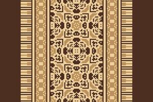 Kilim Pattern Seamless Mughal architecture Motif embroidery, Pixel Ikat embroidery Design for Print kurta pattern mughal motifs tapestry pattern floral repeat vector