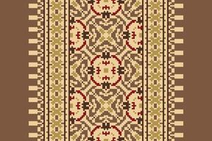 Kilim Pattern Seamless Mughal architecture Motif embroidery, Pixel Ikat embroidery Design for Print tapestry floral kimono repeat pattern lacing spanish motif vector