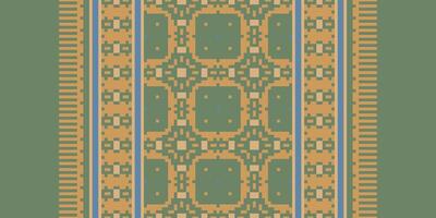 Patchwork pattern Seamless Bandana print silk Motif embroidery, Pixel Ikat embroidery Design for Print scandinavian pattern saree ethnic nativity gypsy pattern vector