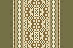 Kilim Pattern Seamless Mughal architecture Motif embroidery, Pixel Ikat embroidery Design for Print scandinavian pattern saree ethnic nativity gypsy pattern vector