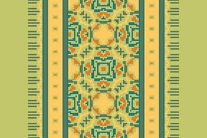 Kilim Pattern Seamless Scandinavian pattern Motif embroidery, Pixel Ikat embroidery Design for Print figure tribal ink on cloth patola sari vector