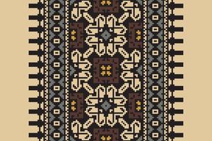 Dupatta Pattern Seamless Native American, Motif embroidery, Pixel Ikat embroidery Design for Print jacquard slavic pattern folklore pattern kente arabesque vector