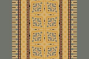 Dupatta Pattern Seamless Native American, Motif embroidery, Pixel Ikat embroidery Design for Print tie dyeing pillowcase sambal puri kurti mughal architecture vector