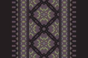 Dupatta Pattern Seamless Native American, Motif embroidery, Pixel Ikat embroidery Design for Print pattern vintage flower folk navajo patchwork pattern vector