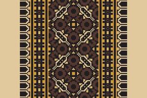 Dupatta Pattern Seamless Native American, Motif embroidery, Pixel Ikat embroidery Design for Print egyptian hieroglyphs tibetan geo pattern vector