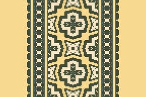 Dupatta Pattern Seamless Native American, Motif embroidery, Pixel Ikat embroidery Design for Print scandinavian pattern saree ethnic nativity gypsy pattern vector