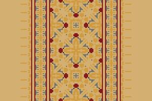 Dupatta Pattern Seamless Native American, Motif embroidery, Pixel Ikat embroidery Design for Print kurta pattern mughal motifs tapestry pattern floral repeat vector
