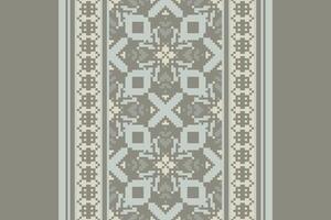 Dupatta Pattern Seamless Mughal architecture Motif embroidery, Pixel Ikat embroidery Design for Print scandinavian pattern saree ethnic nativity gypsy pattern vector