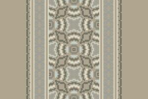 Dupatta Pattern Seamless Mughal architecture Motif embroidery, Pixel Ikat embroidery Design for Print kurta pattern mughal motifs tapestry pattern floral repeat vector