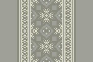 Dupatta Pattern Seamless Mughal architecture Motif embroidery, Pixel Ikat embroidery Design for Print pattern vintage flower folk navajo patchwork pattern vector