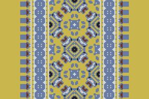 Dupatta Pattern Seamless Mughal architecture Motif embroidery, Pixel Ikat embroidery Design for Print border embroidery ancient egypt vector
