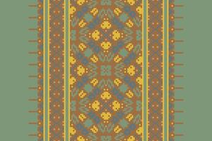 Dupatta Pattern Seamless Scandinavian pattern Motif embroidery, Pixel Ikat embroidery Design for Print border embroidery ancient egypt vector