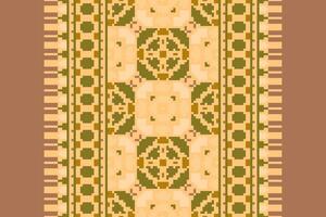 Salwar Pattern Seamless Native American, Motif embroidery, Pixel Ikat embroidery Design for Print kurta pattern mughal motifs tapestry pattern floral repeat vector
