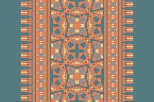 Salwar Pattern Seamless Bandana print silk Motif embroidery, Pixel Ikat embroidery Design for Print scandinavian pattern saree ethnic nativity gypsy pattern vector