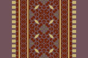 Salwar Pattern Seamless Bandana print silk Motif embroidery, Pixel Ikat embroidery Design for Print kurta pattern mughal motifs tapestry pattern floral repeat vector