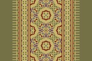 Salwar Pattern Seamless Bandana print silk Motif embroidery, Pixel Ikat embroidery Design for Print australian curtain pattern geometric pillow model kurti mughal flowers vector