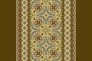 Salwar Pattern Seamless Bandana print silk Motif embroidery, Pixel Ikat embroidery Design for Print tie dyeing pillowcase sambal puri kurti mughal architecture vector