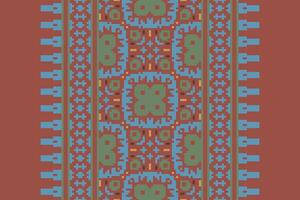 Salwar Pattern Seamless Mughal architecture Motif embroidery, Pixel Ikat embroidery Design for Print indonesian batik motif embroidery native american kurta mughal design vector