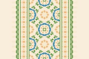Salwar Pattern Seamless Mughal architecture Motif embroidery, Pixel Ikat embroidery Design for Print Texture fabric saree sari carpet. kurta patola saree vector