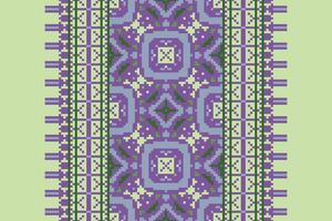 Salwar Pattern Seamless Mughal architecture Motif embroidery, Pixel Ikat embroidery Design for Print pattern vintage flower folk navajo patchwork pattern vector