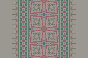 Salwar Pattern Seamless Scandinavian pattern Motif embroidery, Pixel Ikat embroidery Design for Print scandinavian pattern saree ethnic nativity gypsy pattern vector