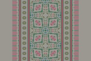 Salwar Pattern Seamless Scandinavian pattern Motif embroidery, Pixel Ikat embroidery Design for Print pattern vintage flower folk navajo patchwork pattern vector