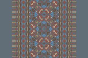 Salwar Pattern Seamless Scandinavian pattern Motif embroidery, Pixel Ikat embroidery Design for Print tie dyeing pillowcase sambal puri kurti mughal architecture vector