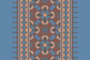 Salwar Pattern Seamless Scandinavian pattern Motif embroidery, Pixel Ikat embroidery Design for Print kurta pattern mughal motifs tapestry pattern floral repeat vector
